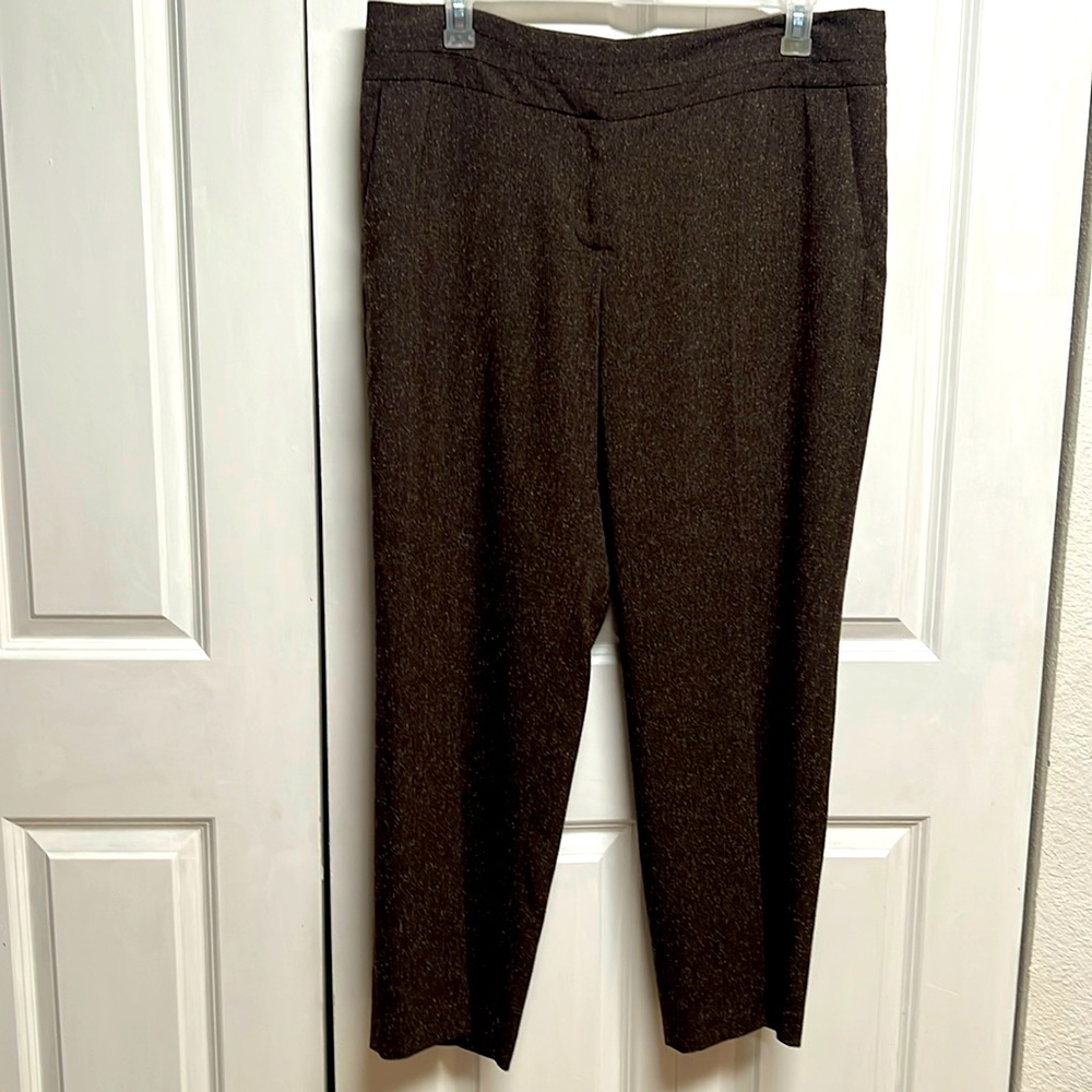 Apt 9 Dark Brown Speck High Rise 4 Pocket Dress Pants Size 18 Short NWT
